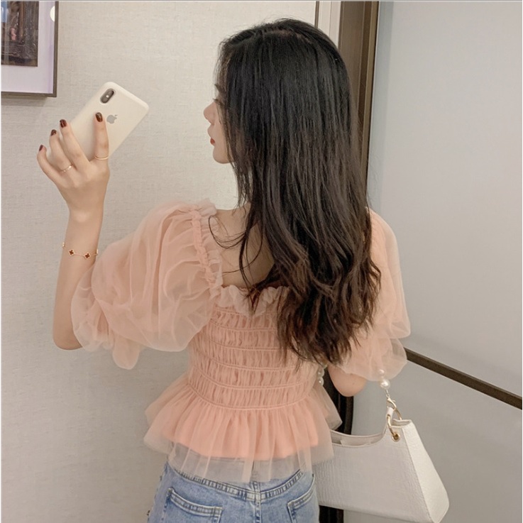 Baju Atasan Wanita Model Sabrina Kerut Chiffon Baju Wanita Sabrina Baju Gaya Korea Baju Korean Style Baju Pesta Baju Cewe