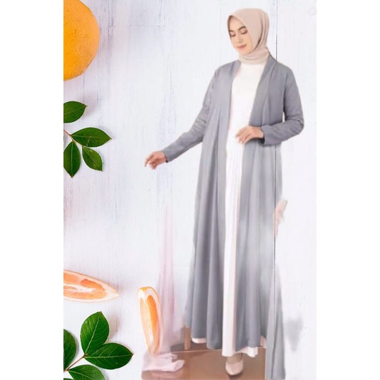 long outer lengan cardi polos / outer panjang wanita terbaru by fyssca outfit