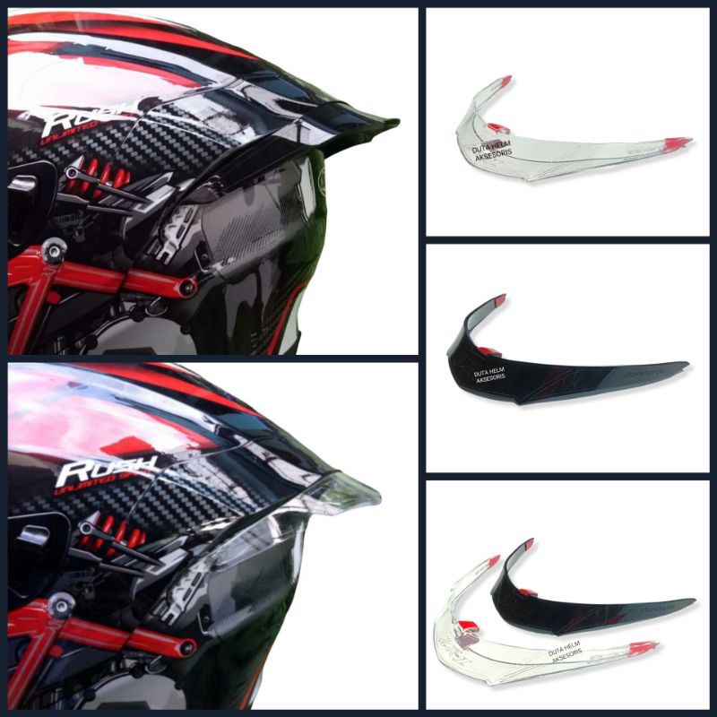 Spoiler Helm Njs Zx1 Zx-1 Zx 1 Akrilik Aksesoris Helm Full Face dan Half Face