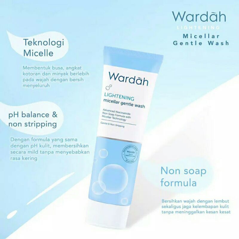 ❤️ GROSIR ❤️ Wardah Lightening Micellar Gentle Wash 50ml