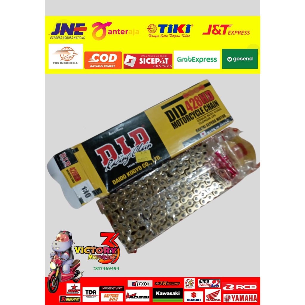 HARGA RANTAI MOTOR DID 428-130HD GOLD
