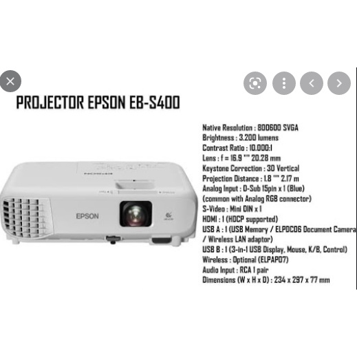 LCD PROYEKTOR EPSON EB-S400