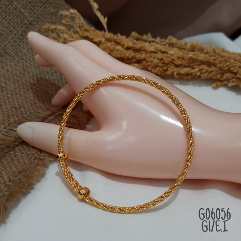 Gelang Bangle Fashion Fleksible Gold G06056