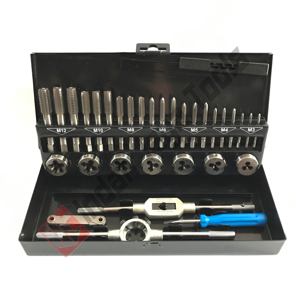 HASSTON Tap and Dies Set 32 Pcs - Alat Snai Tap Ulir Baut Senai