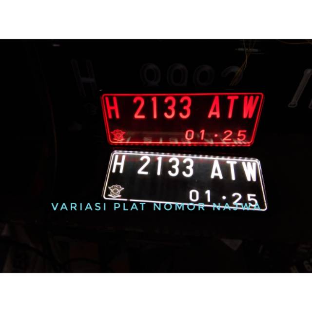 Plat nomor motor akrilik/mika