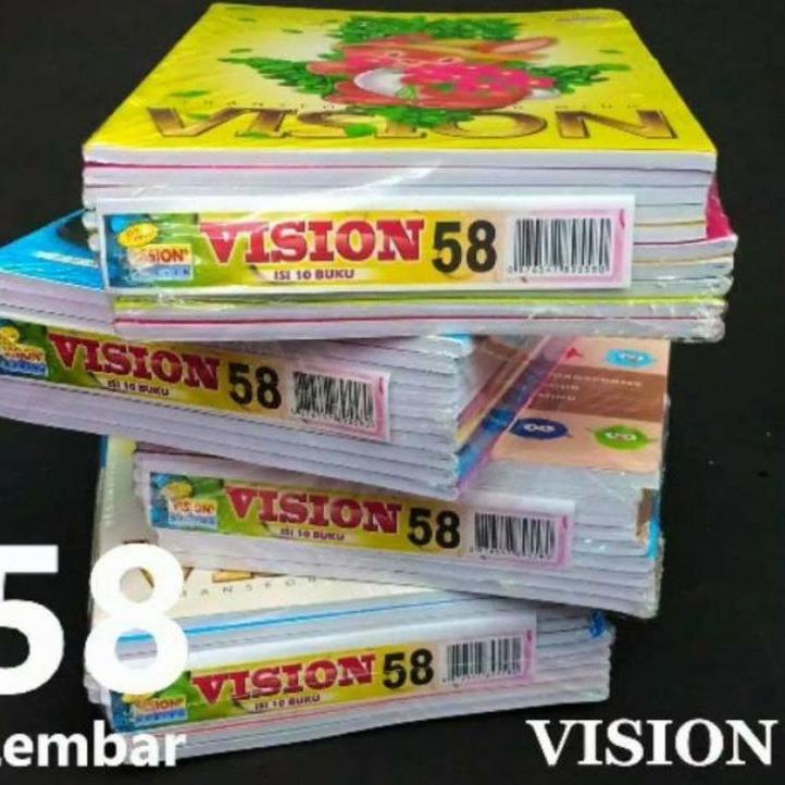 

<QeB✿> Buku vision per (pak).1 pak isi 58 lembar isi 10 buku. ||Yuk.diorder
