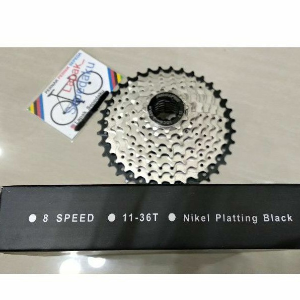 SPROCKET PACIFIC 8 SPEED 11 - 36T SILVER SPROCKET 8 SPEED SPROKET 8 SPEED SPROKET PACIFIC 11 - 36T