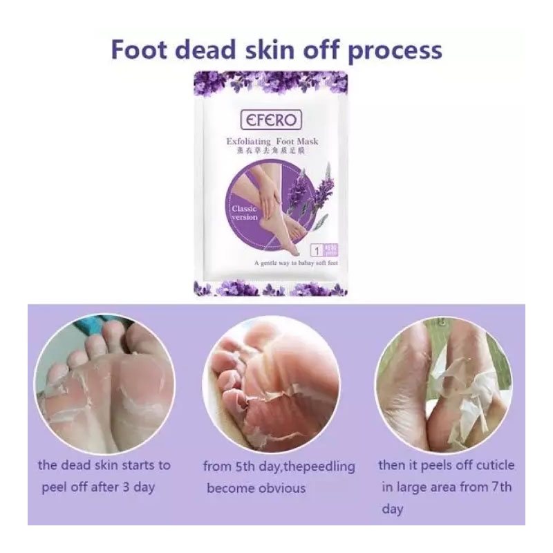 ✅ 100% Asli EFERO Foot Mask Masker Kaki Perawatan kaki Tumit Kering Pecah2 &amp; Mengelupas Kulit Mati