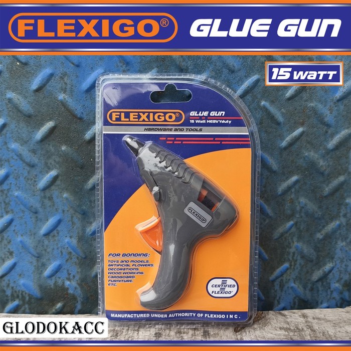 Glue Gun Ergonomic Pro, Alat Lem Tembak Flexigo 15 watt