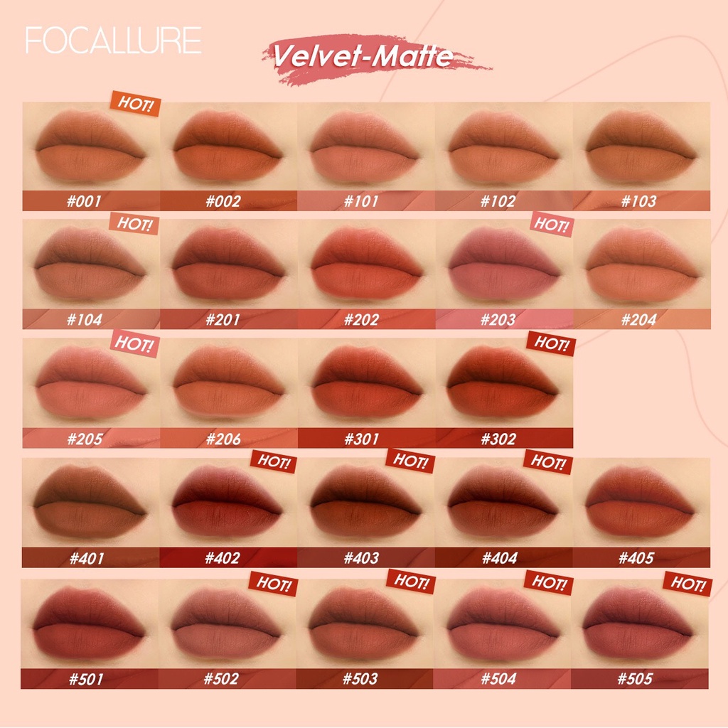 Original FOCALLURE Velvet Smooth Lip Glaze FA196