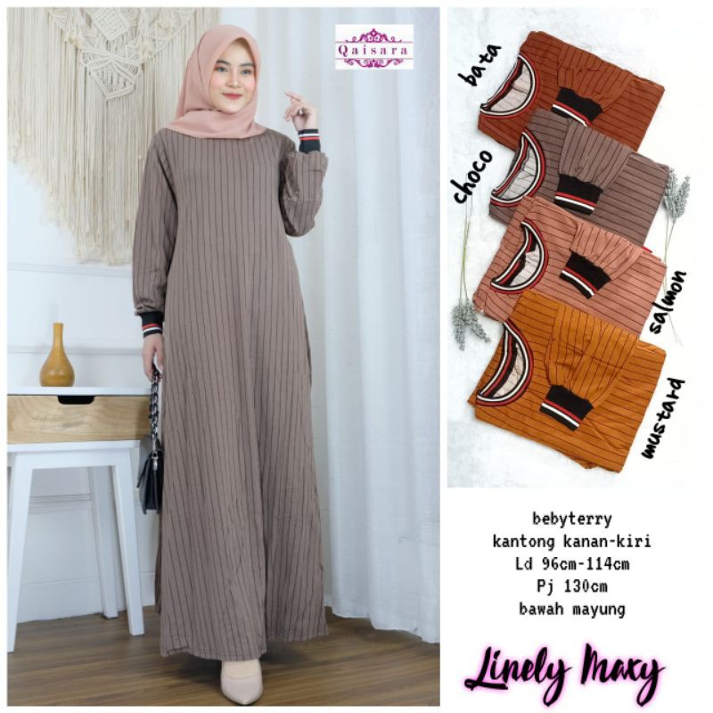LINELY MAXI GAMIS MUSLIM BY QAISARA