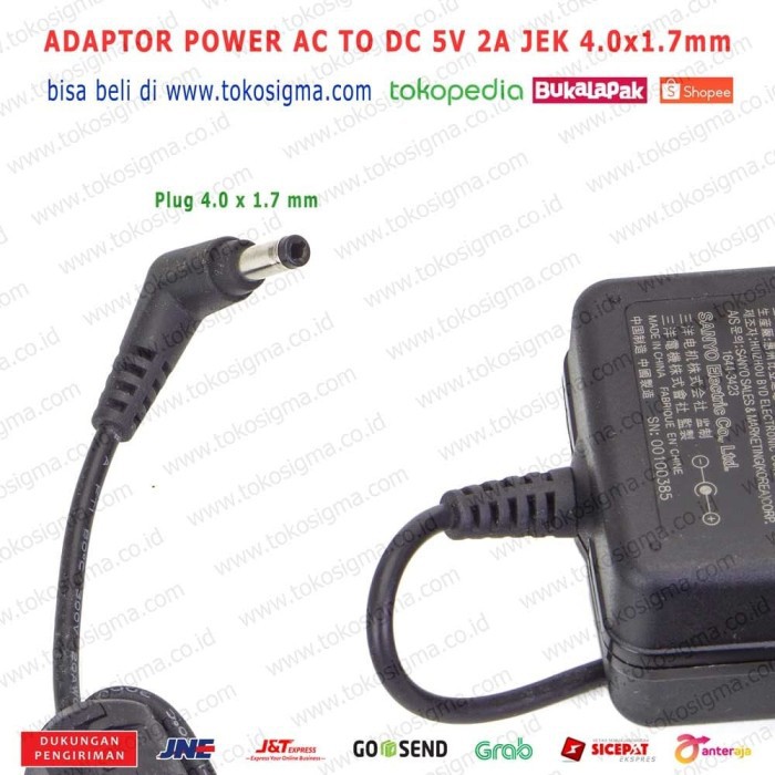 ADAPTOR 5V 2A SANYO POWER AC TO DC 5V 2000mA jek plug 4.0x1.7 mm