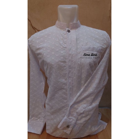 Baju Koko Taqwa Pria Putih Full Bordir Lengan Panjang | Kode: Renda