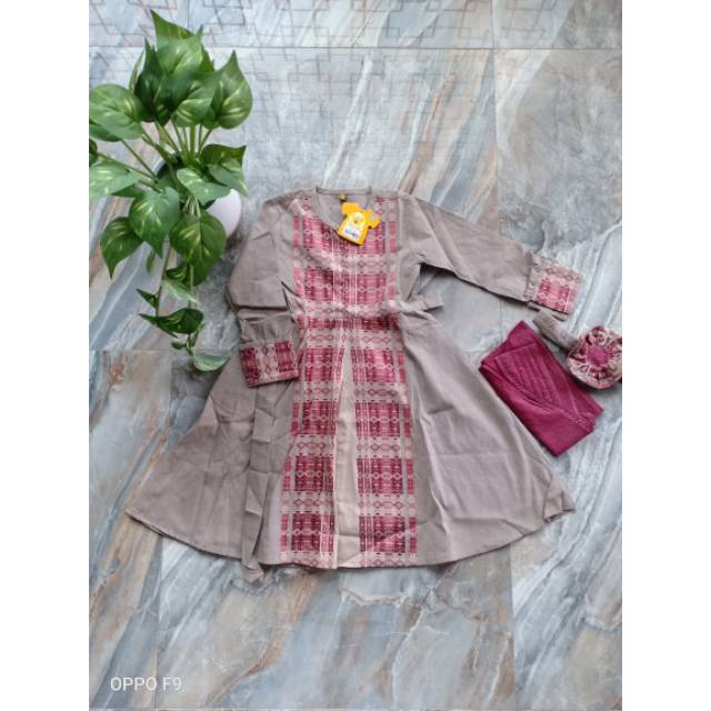 Gamis anak KEKE size 1, GM SR17186 coklat