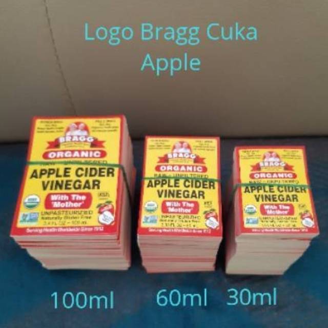 

Label Bragg Cuka Apple 100 ml / 60 ml / 30 ml