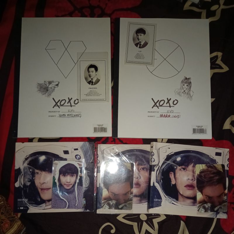 Official album Exo Xoxo, lotto, Sfy sealed /unsealed (pc lay,suho,chanyeol,sehun)