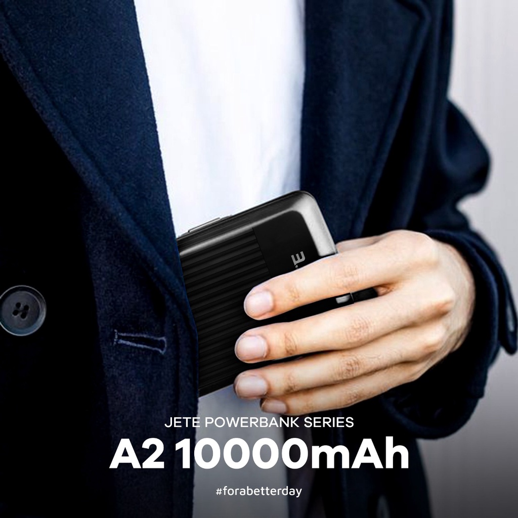 Powerbank 10000 MaH  Fast Charging JETE A2 - Garansi Resmi  25 Bulan