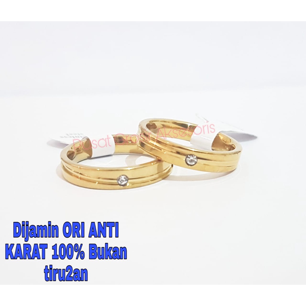 Cincin Couple Titanium ANTI KARAT SELAMANYA PGM CT130 (SATUAN)