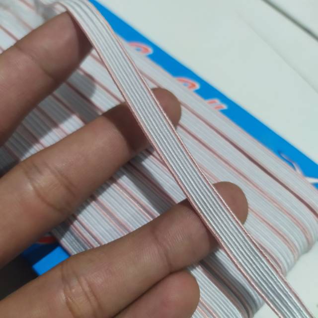TALI KARET ELASTIS UKURAN 8 MM WARNA PUTIH SG 8 PUTIH