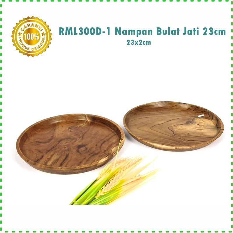 Nampan Bulat  Kayu Jati Asli 20cm/22cm/28cm