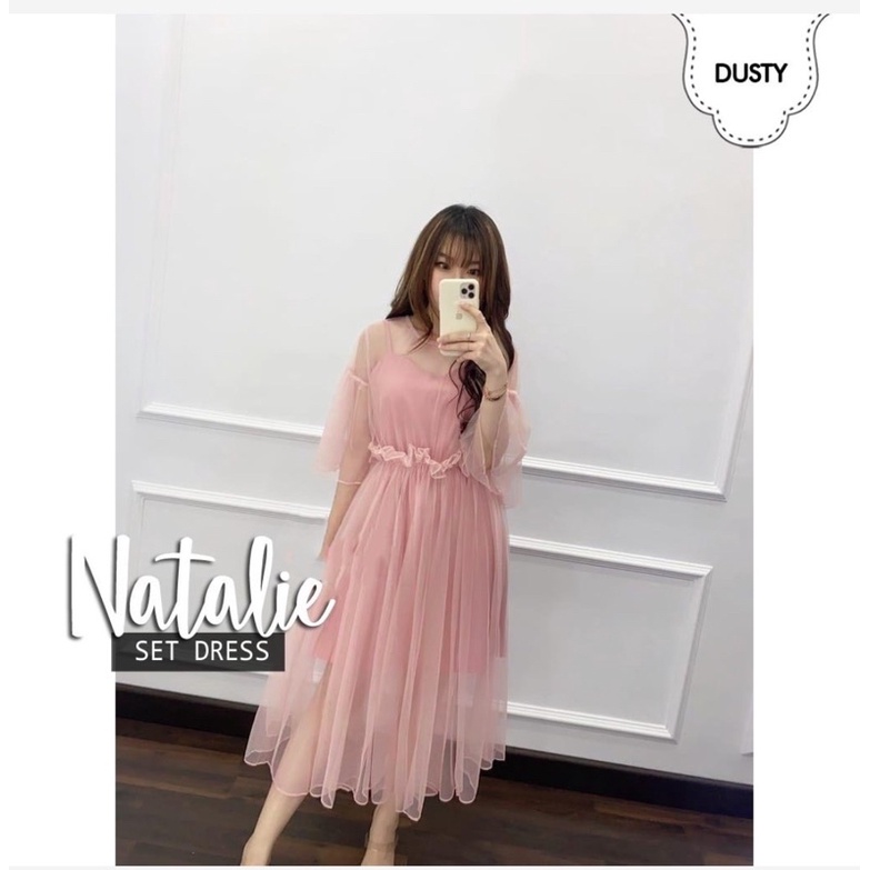 NATALIE SET PARTY DRESS / MIDI DRESS NATALIE CANTIK / DRESS WANITA MODEL BARU / FASHION WANITA KEKINIAN / DRESS WANITA MURAH