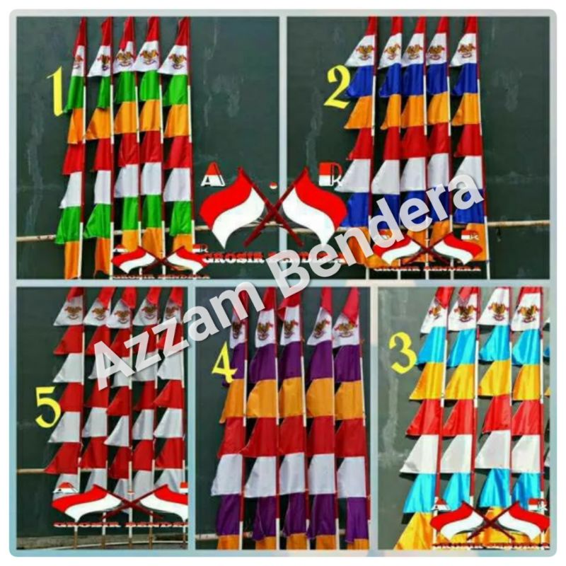 Bendera UMBUL-UMBUL 2-6 M - Bendera umbul umbul  Gergaji 8 Mata - bendera garuda