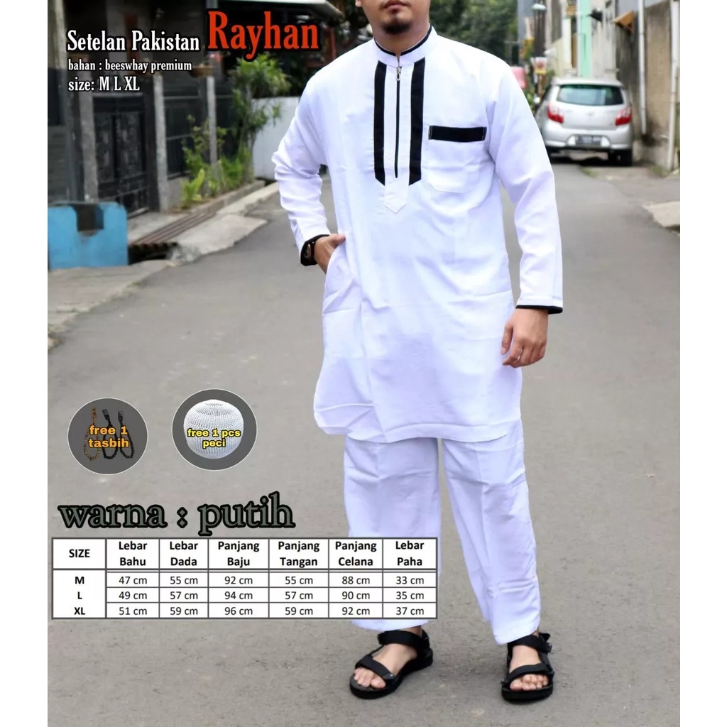 BAJU KOKO GAMIS STELAN DEWASA STELAN GAMIS BISA COD - Setelan Pakistan Pria Muslim - Koko Setelan Pr