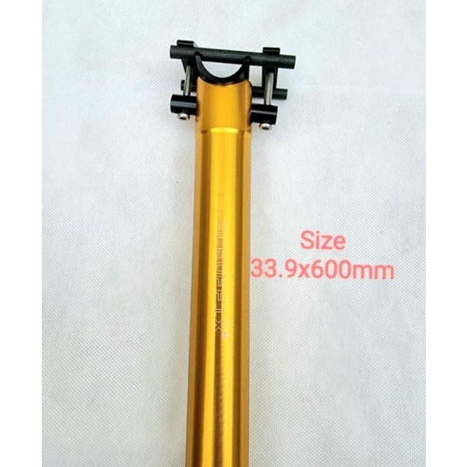 Aceoffix Seatpost Size 33.9 mm Panjang 600 mm Seatpost Sepeda Lipat Gold