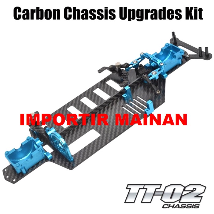 Jual carbon chassis TAMIYA TT02 XV TAMIYA TT02 upgrade chassis KIT Shopee Indonesia