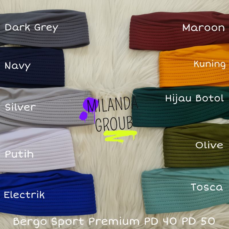 kerudung Khimar Bergo Sport Hijab Volly Basket PD 40 PB 50