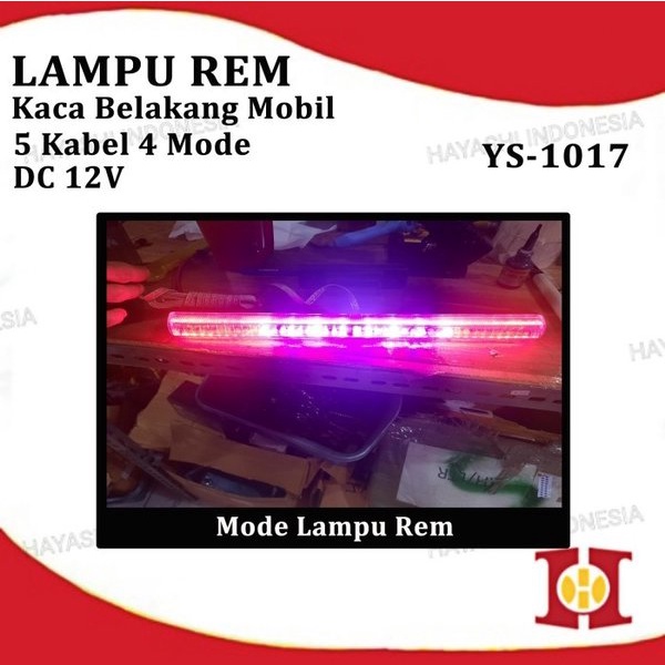 Lampu Rem Strobo Kedip 3rd Brake Stop Lamp Tempel Kaca Belakang Mobil