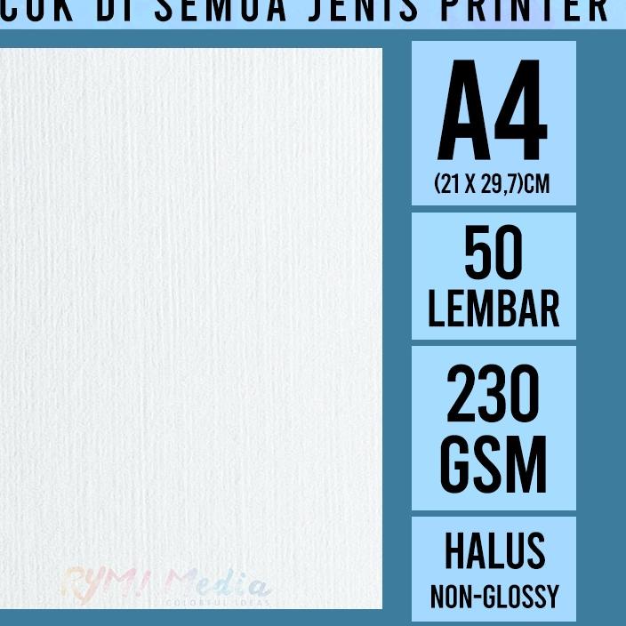 

Update! LINEN Jepang 230 gsm A4 isi 50 lembar / Kertas HVS Linen Tebal 230 gram Undangan Sertifikat