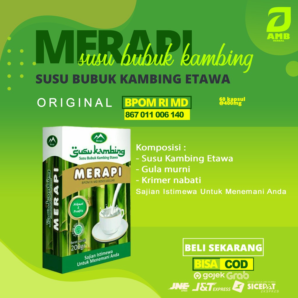 

SUSU KAMBING ETAWA BUBUK HIU MERAPI 100% ASLI ALAMI MENINGKATKAN KEKEBALAN TUBUH BISA COD B16