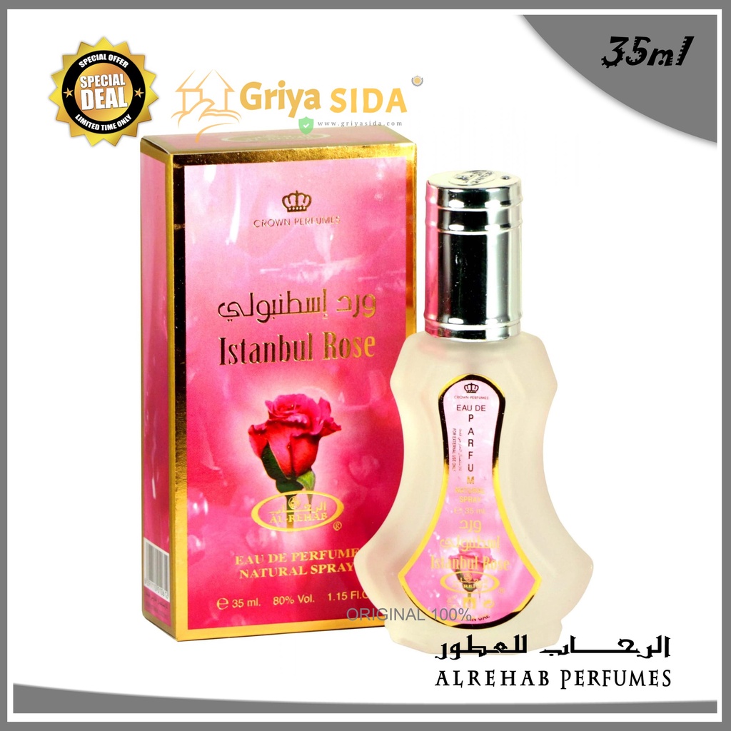 Parfum al rehab istanbul rose 35ml original minyak wangi alrehab spray PROMO!