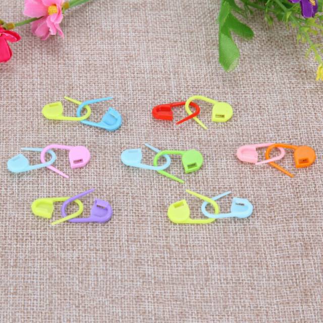 Peniti plastik/marker penanda rajut/locking stitch marker 100pcs