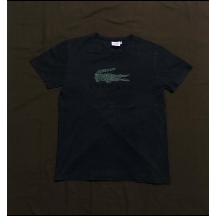 LACOSTE TSHIRT KAOS HITAM KERAH/ SECOND BEKAS PRELOVED/ HOODIE CREWNECK