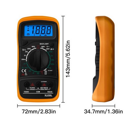 Paling Laku Digital Multimeter AC/DC Voltage Tester Mini XL830L - Digital Multitester XL-830L