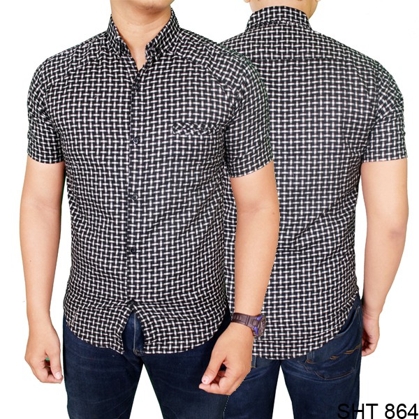 Kemeja Flanel Pria Keren Flanel Hitam – SHT 864