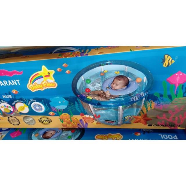 Baby flow transparant spa pool / kolam renang spa bayi  transparan lengkap