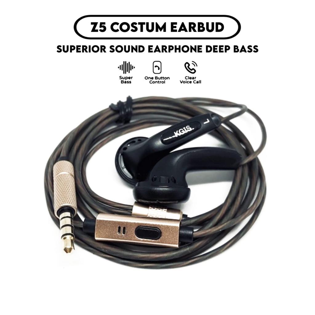 Z5 Custom Earbud Superior Sound Earphone With Mic Deep Bass Headset