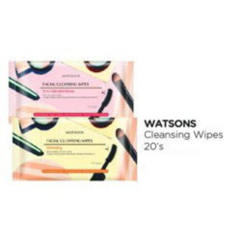 Watsons Facial Cleansing Wipes 20`s