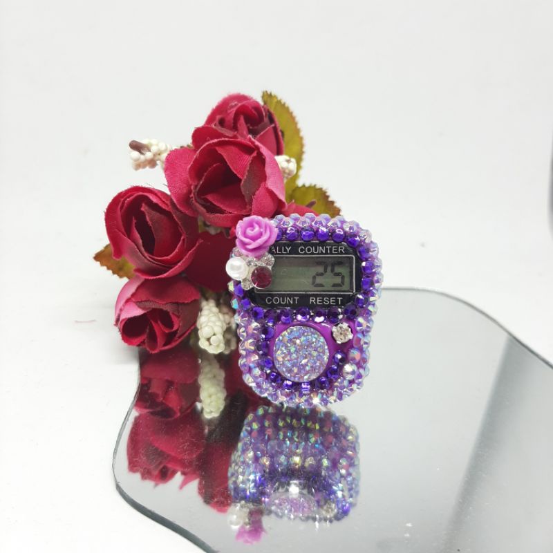 tasbih digital hias tasdig swarovsky alat hitung dzikir grosir haji umroh souvenir pengajian mewah n