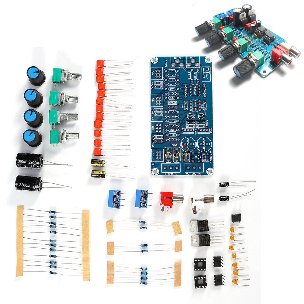 [IN STOCK/COD]NE5532 HIFI OP-AMP Amplifier Volume Tone EQ Control Board Preamplifier Elektronik DIY Kits