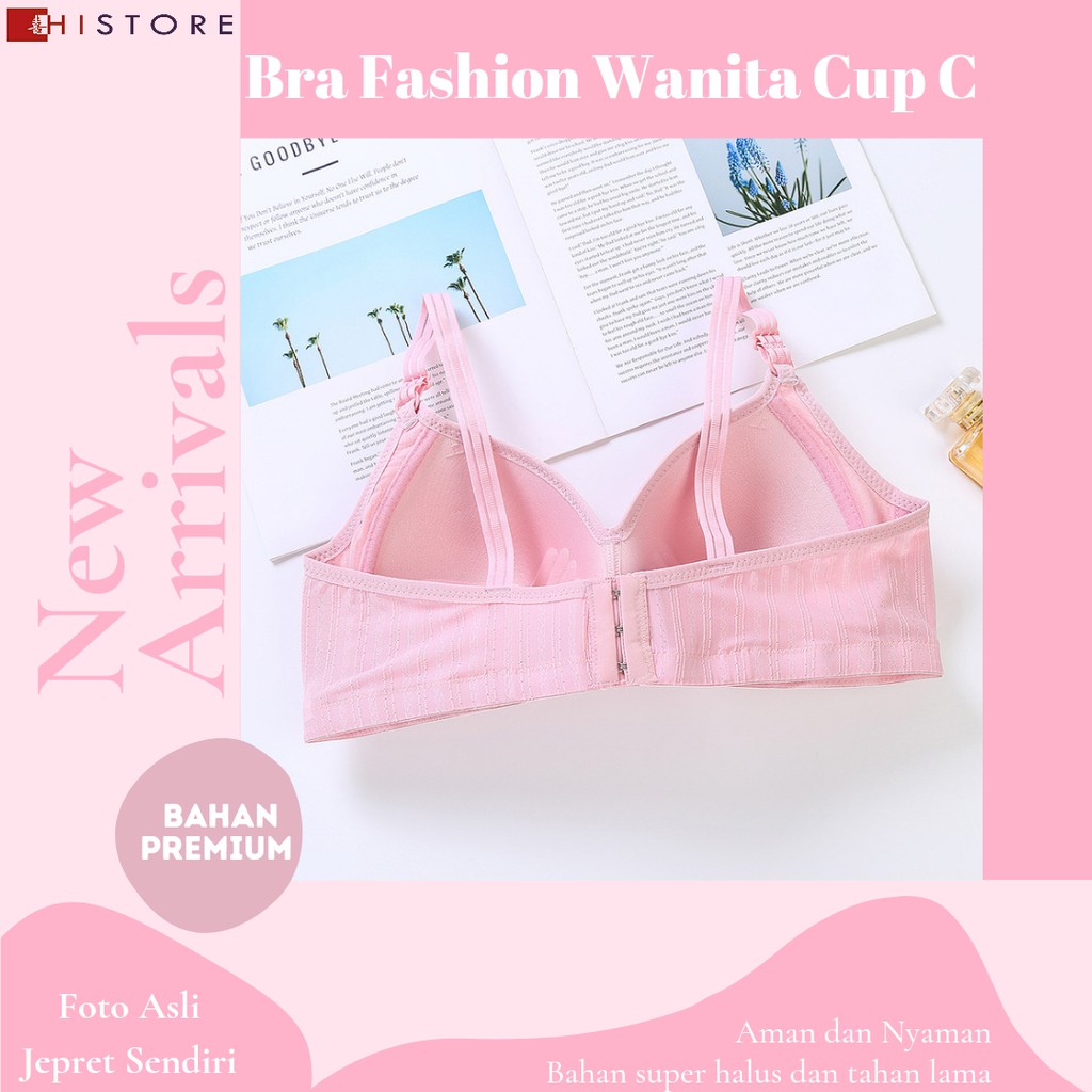 [HI] Bra BH JUMBO CUP C Fashion Wanita Bra wanita Premium  Busa Tipis Tanpa Kawat Sangat Nyaman 2024