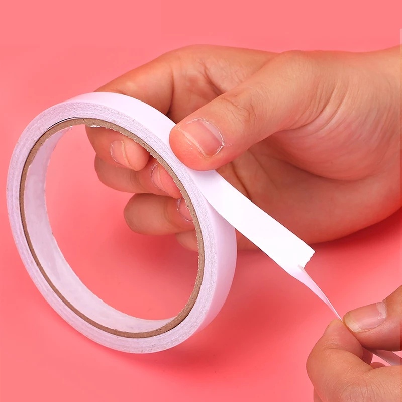 Double Tape Putih/Tape Dua Sisi Bungkus DIY Untuk Sekolah, Kantor/Tape Perekat Diri Super Kuat