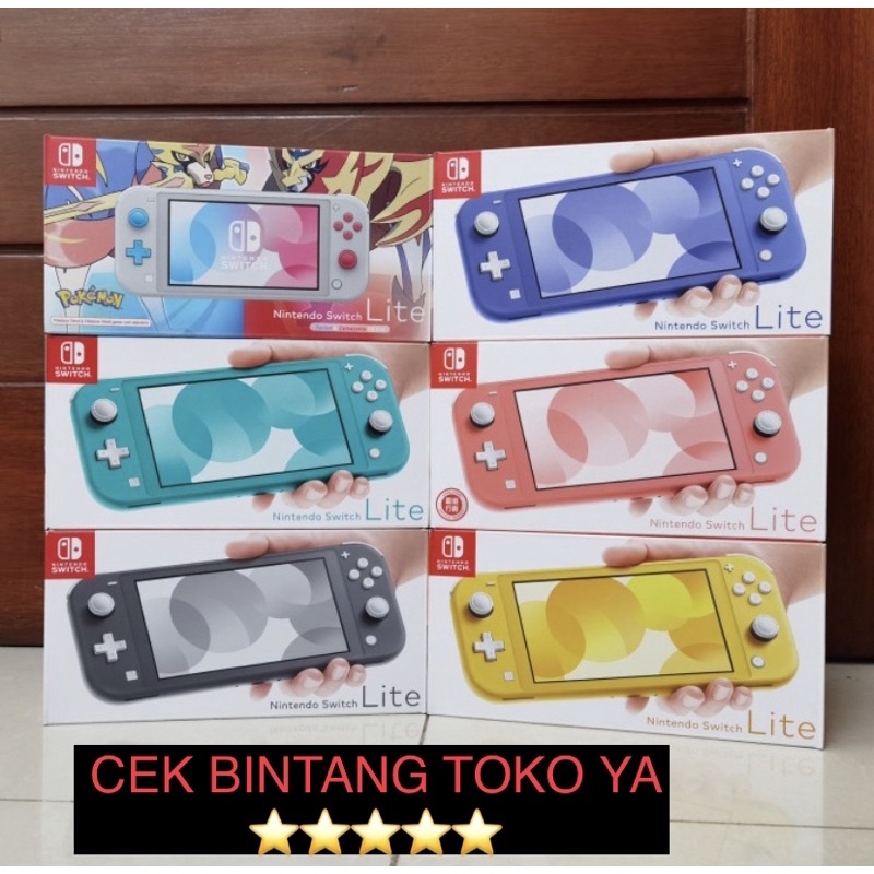NEW BARU Nintendo Switch Lite Console Zacian Zamazenta Coral Pink Purple Yellow Grey Turqoise Gray B