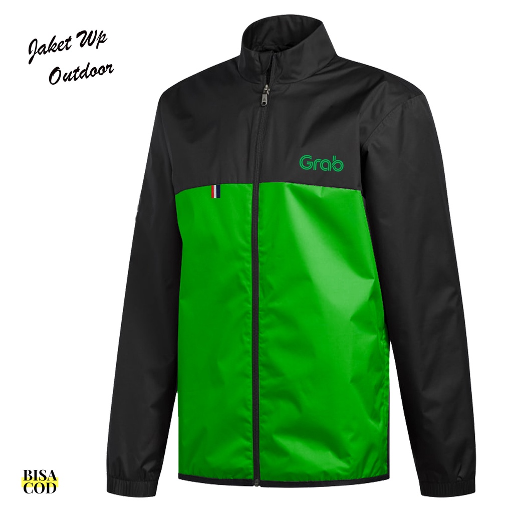 Jaket Outdoor Pria Casual Driver Ojol Online G*rab Bahan Tebal Lembut / Jaket Pria Waterproof / Jake
