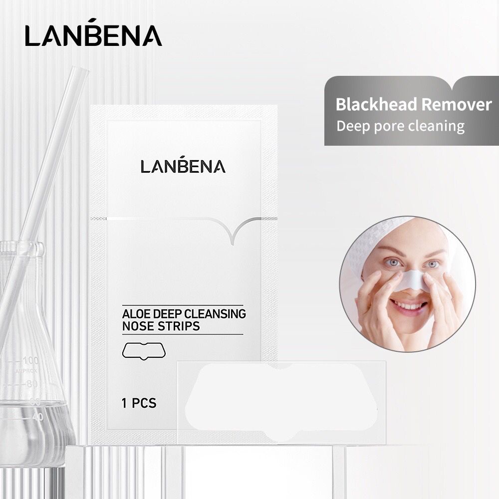 LANBENA BLACKHEAD MASK STRIPS, WHITE DEEP CLEANSING REMOVER &amp; Masker Komedo Bamboo Charcoal Blackhead Pembersih Komedo