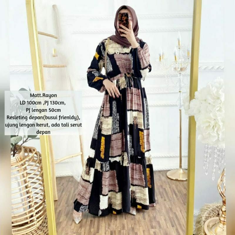 BELLA DRESS/DRESS RAYON VISCOSE/DRESS RAYON/MIDI DRESS/DRESS/HOMEDRESS/DRESS KATUN RAYON/GAMIS RAYON