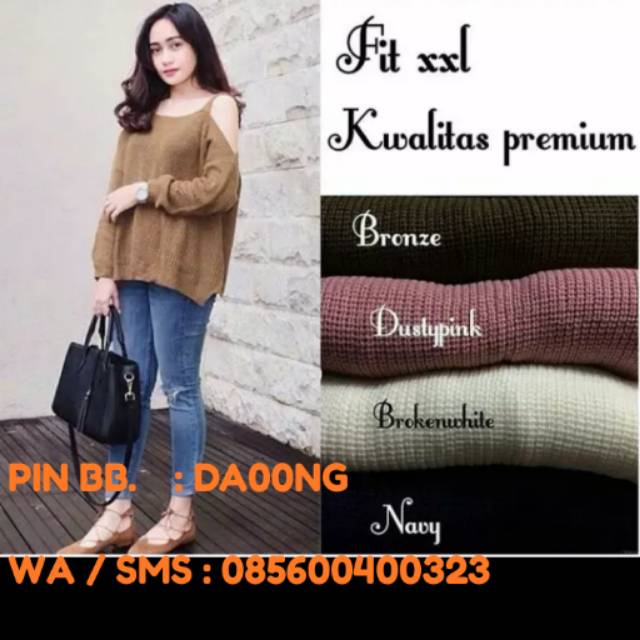 RAJUT MURAH - SWEATER RAJUT WANITA - RAJUT KOREA - BAJU RAJUT TEBAL - BAJU  MURAH - SWEATER SABRINA